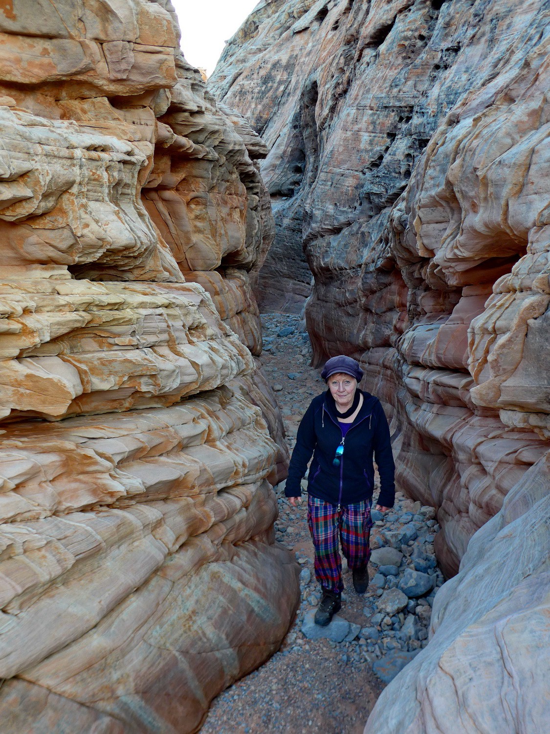 In the White Domes Slot Canyon